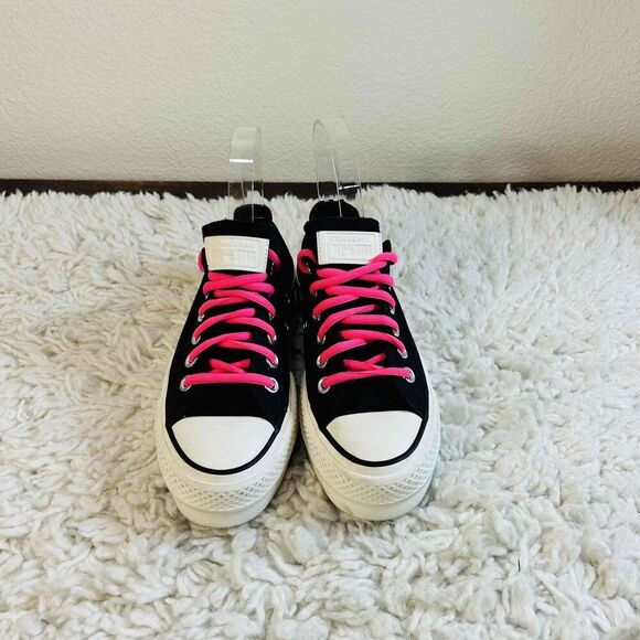 Converse  Low Top Sneakers Canvas Black Size US 5.5 - Picture 2 of 9